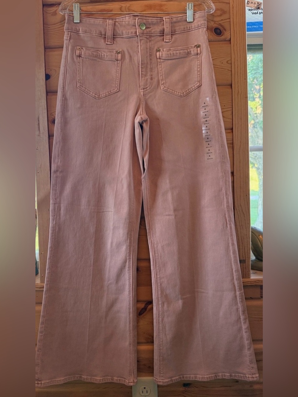 American Eagle High-Rise Flare Rust Jeans Size 6